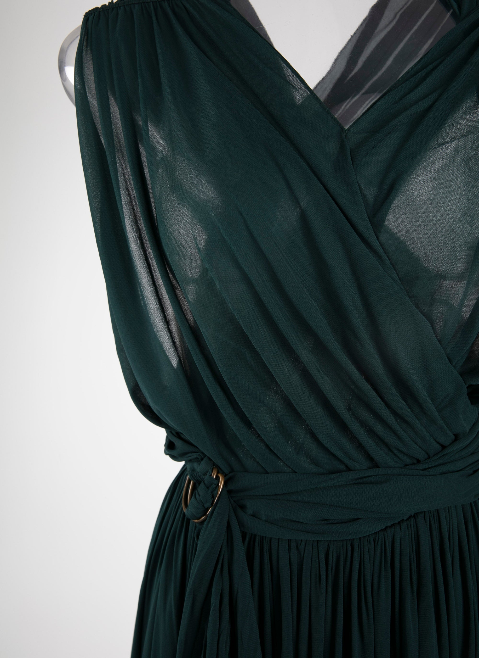Draped maxi dress - Dark petrol