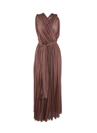 Robe longue drapée - Bois de Rose
