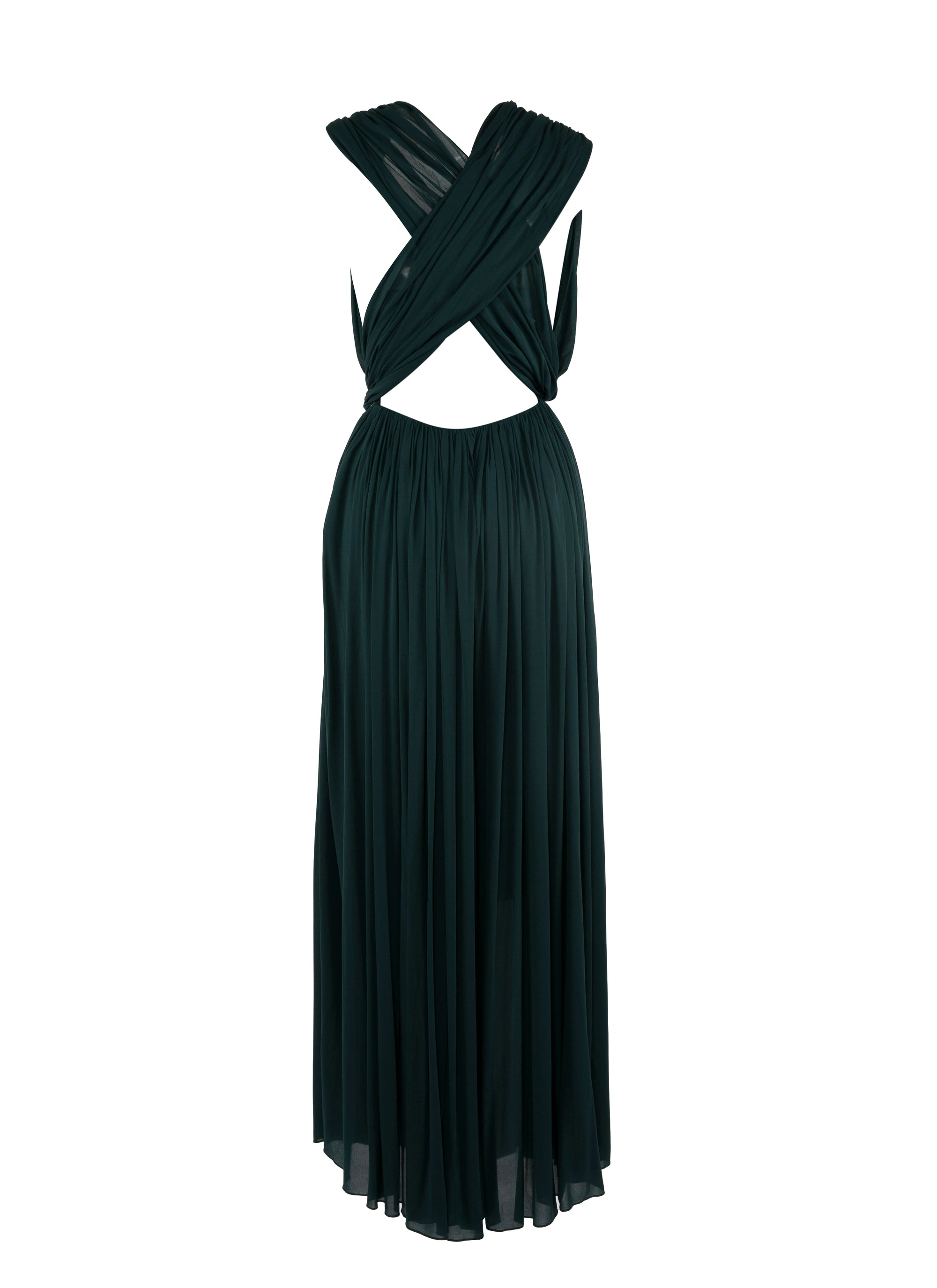 Draped maxi dress - Dark petrol
