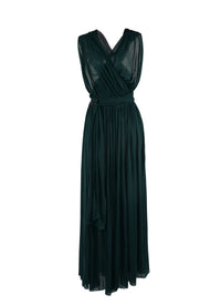 Draped maxi dress - Dark petrol
