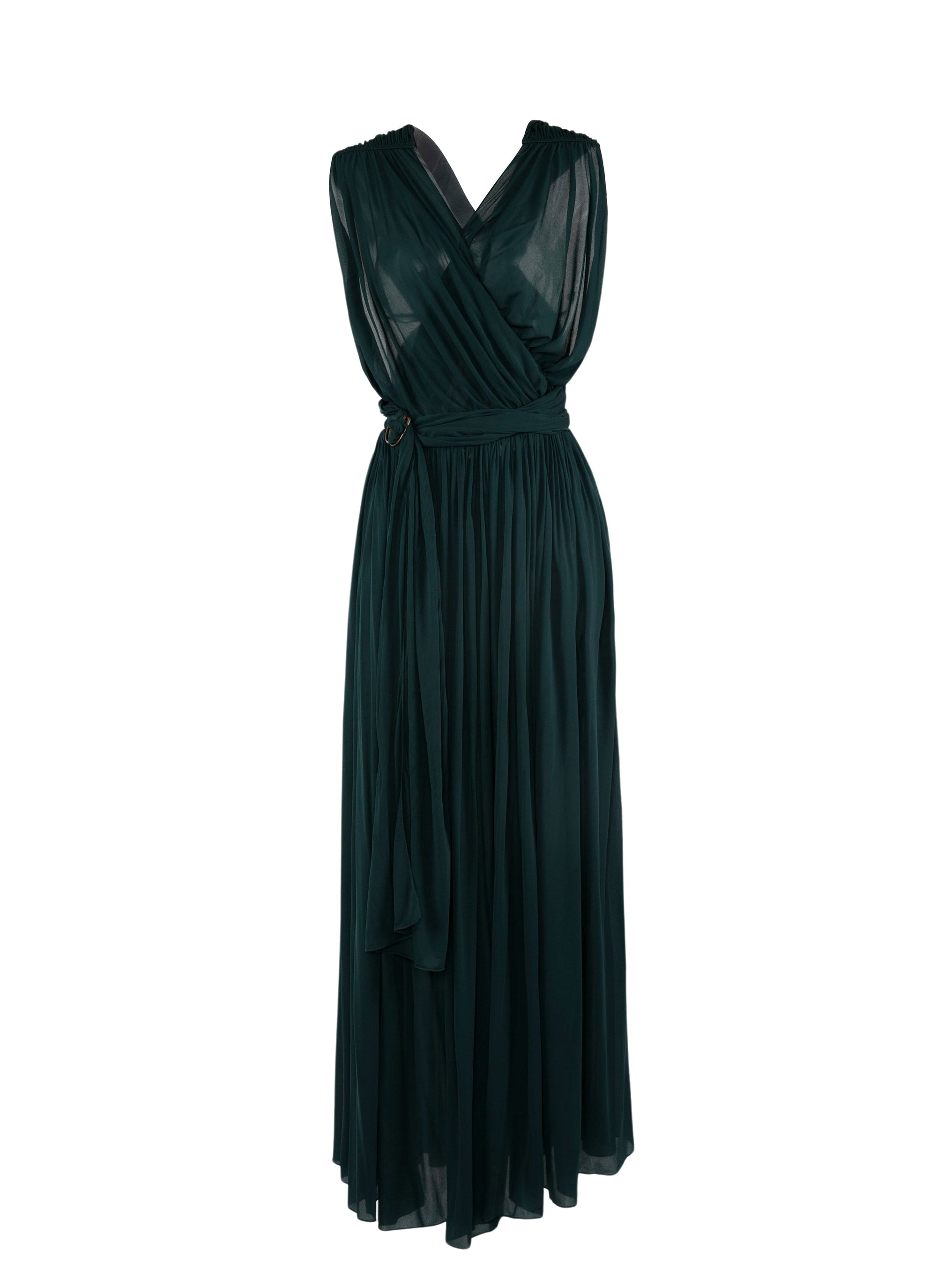 Draped maxi dress - Dark petrol