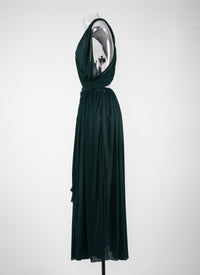 Draped maxi dress - Dark Petroleum