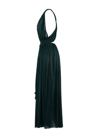 Draped maxi dress - Dark petrol