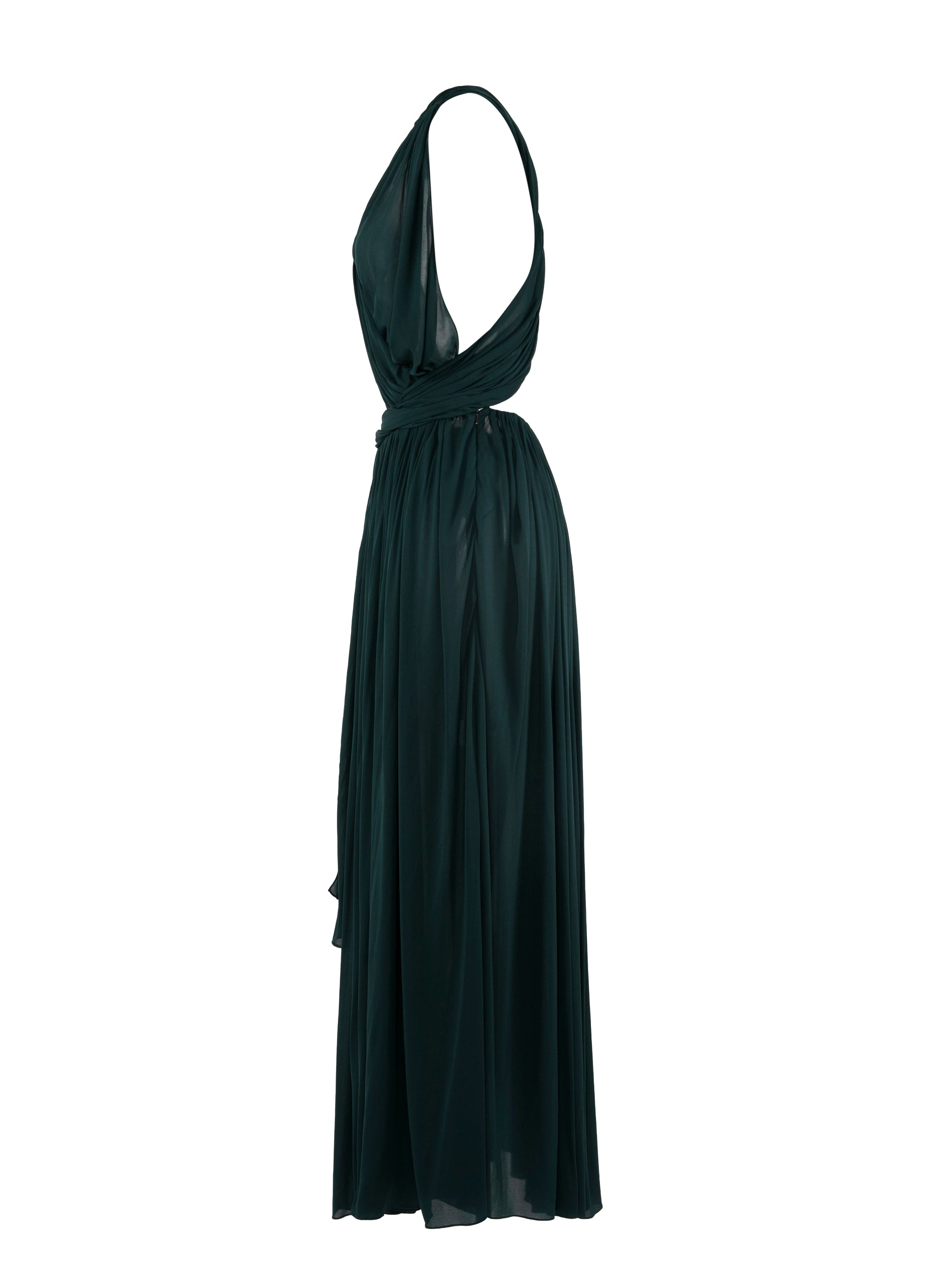 Draped maxi dress - Dark petrol