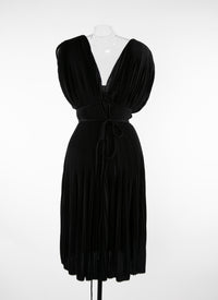 Short draped dress - Black intense
