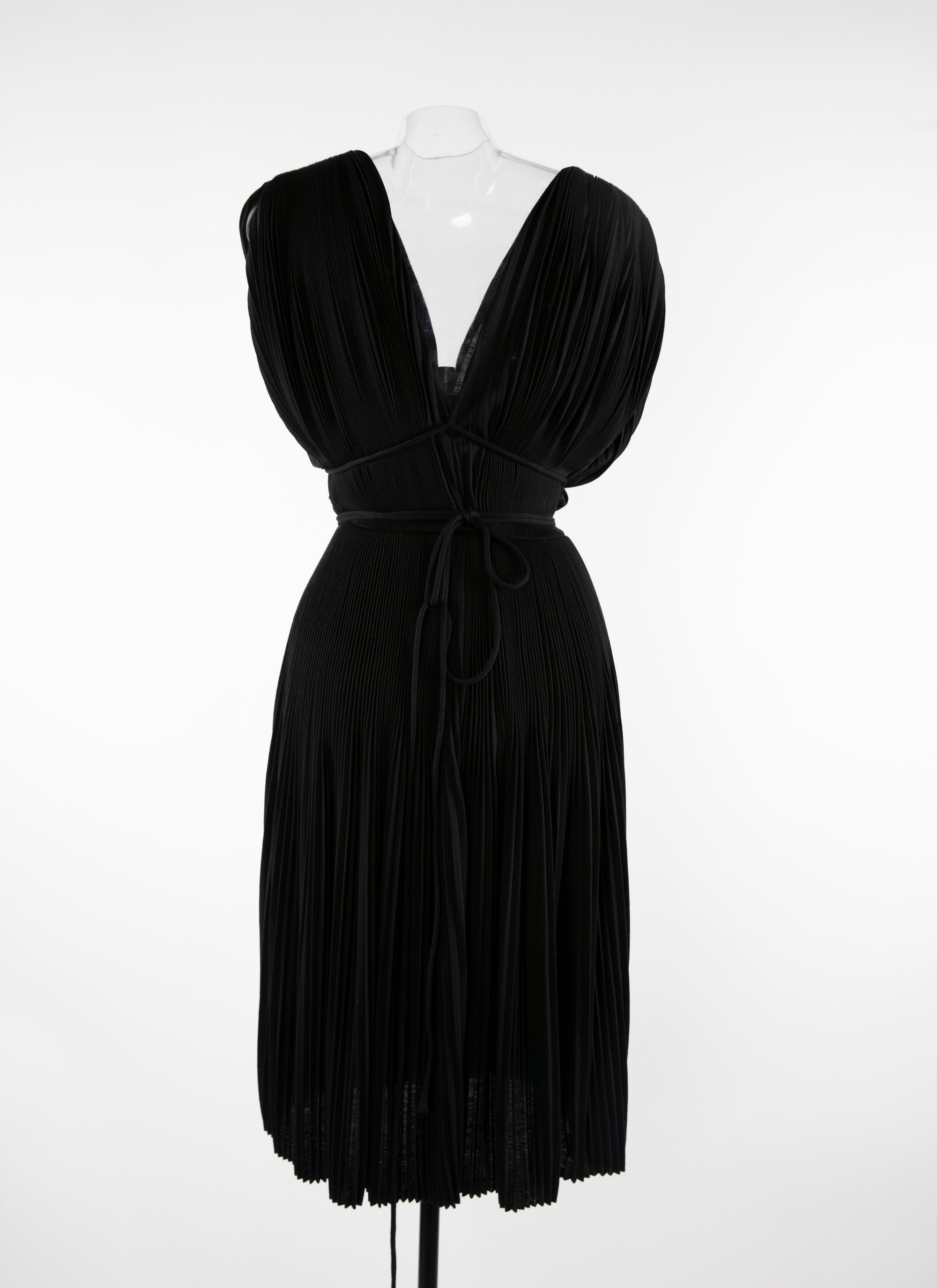 Short draped dress - Black intense
