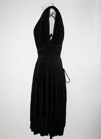 Short draped dress - Black intense