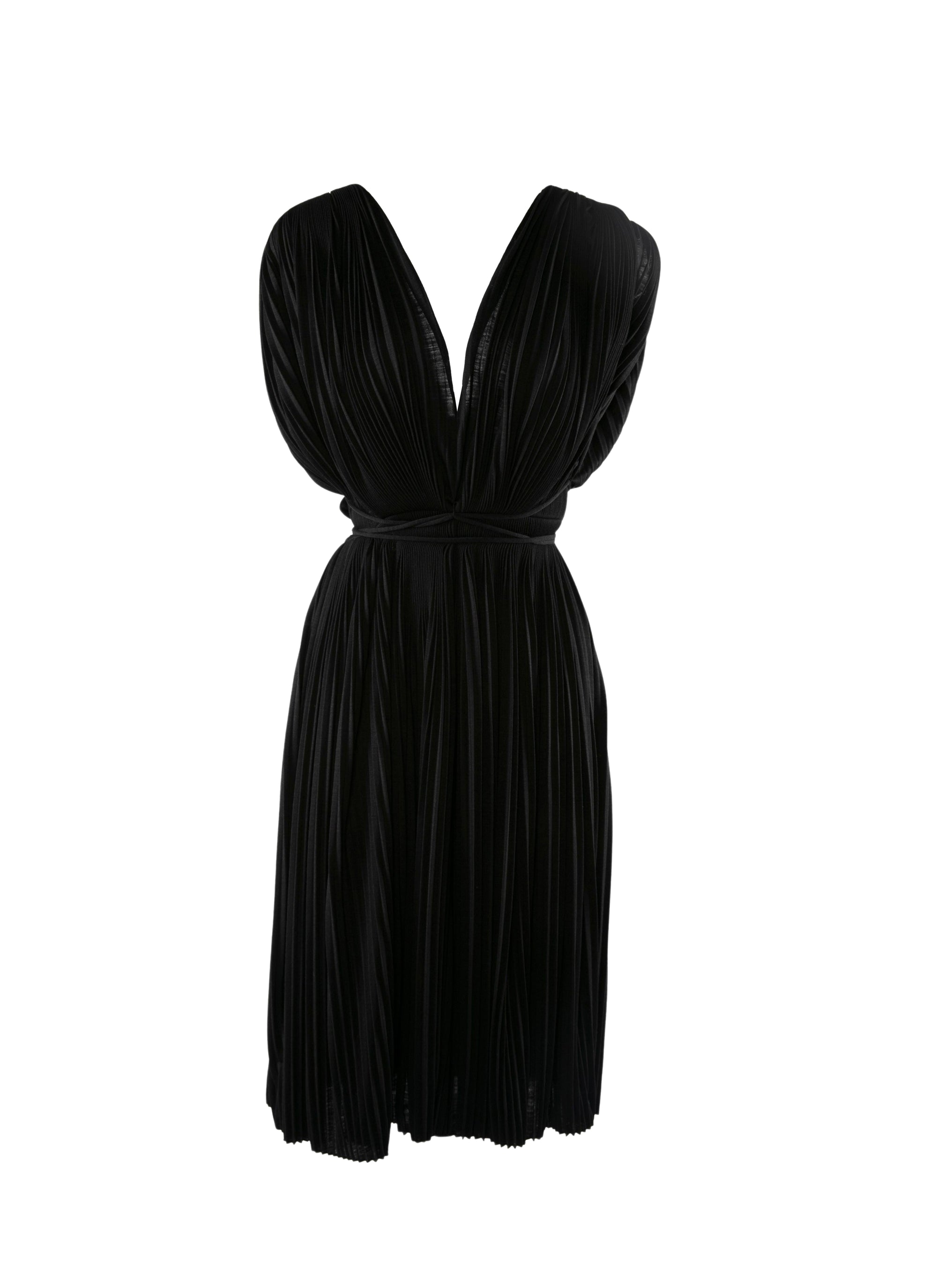 Short draped dress - Black intense
