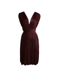 Robe courte drapée - Bordeaux