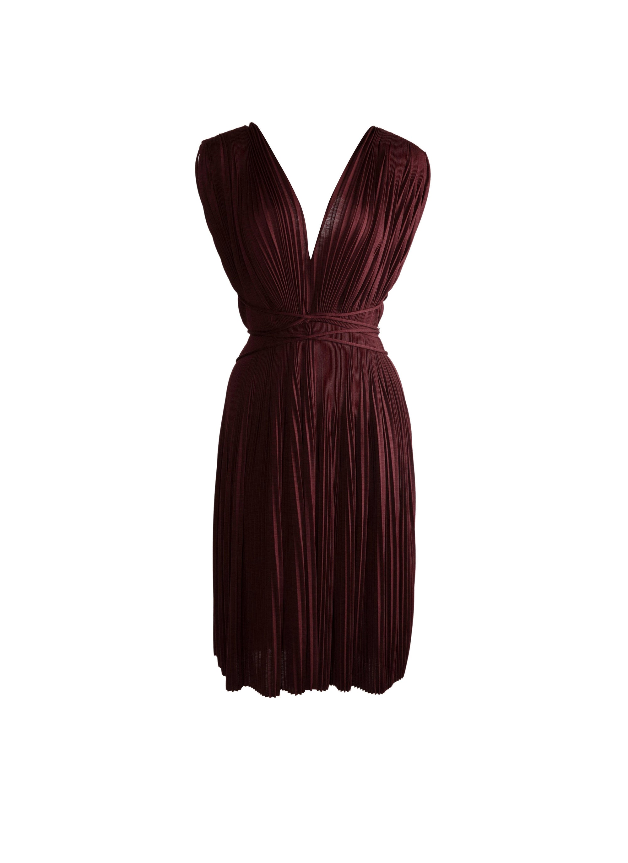 Robe courte drapée - Bordeaux