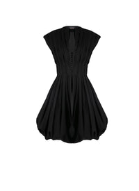 Robe courte à effet ballon - Noir