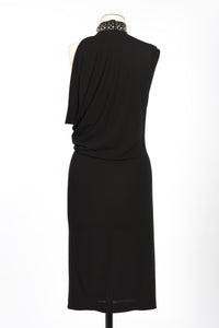 Robe sans manches drapée - Noir Alaia