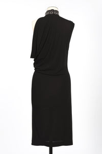 Robe sans manches drapée - Noir Alaïa