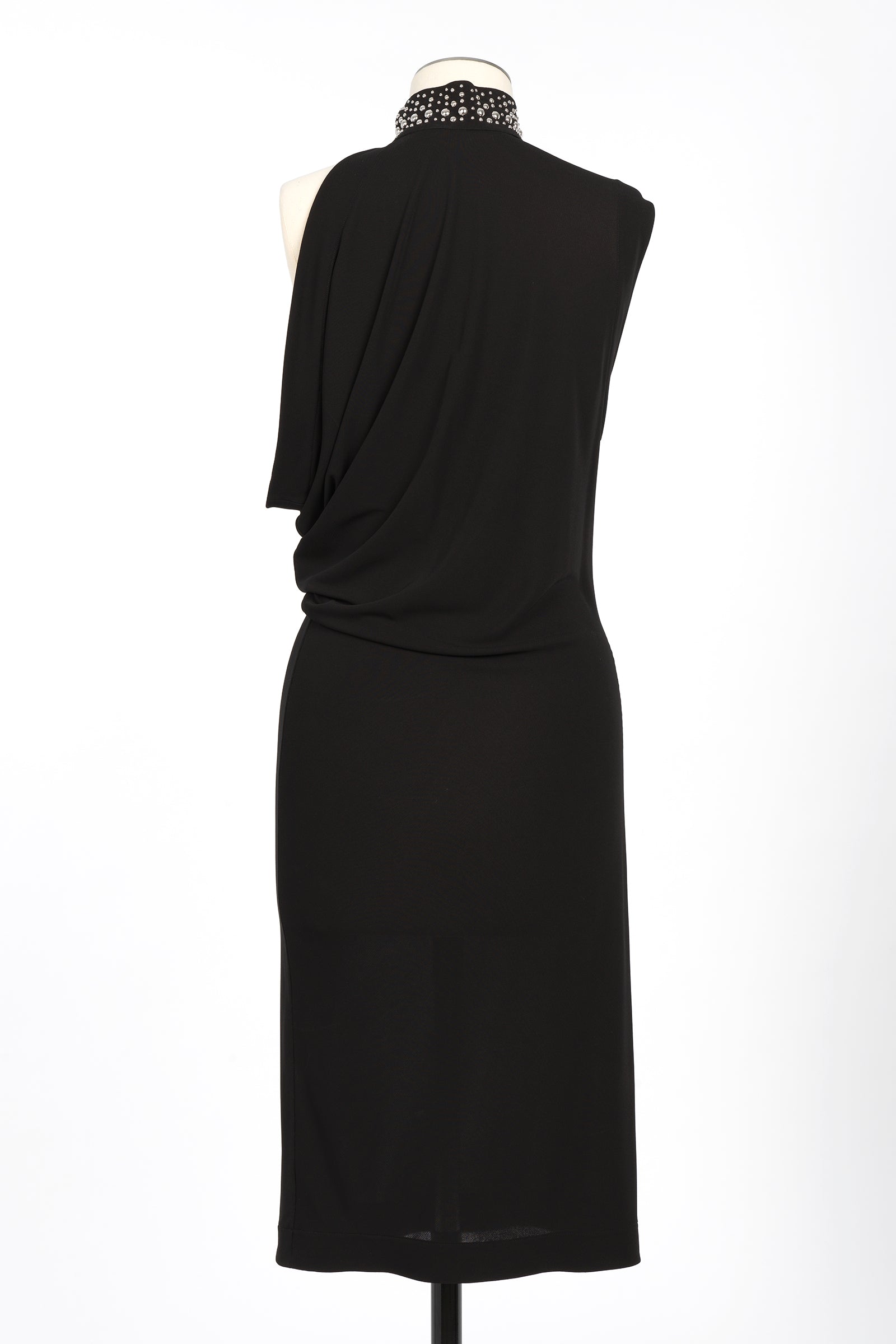Robe sans manches drapée - Noir Alaïa