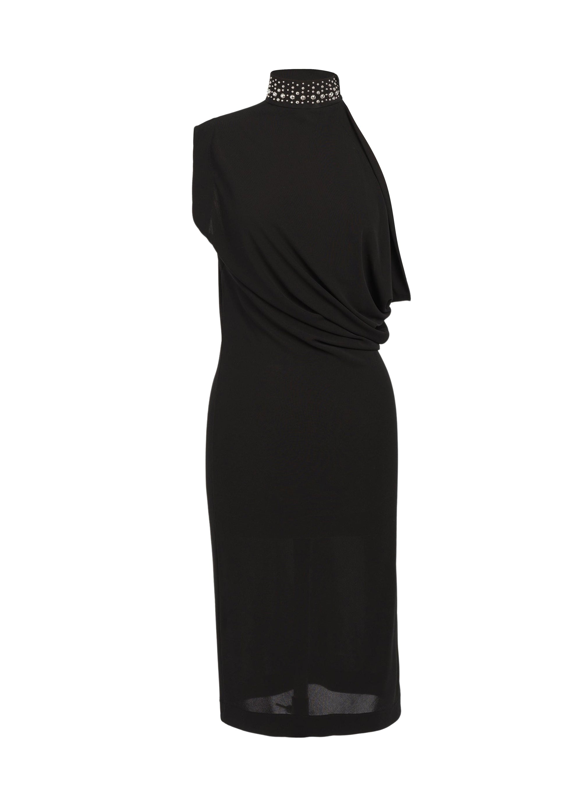 Robe sans manches drapée - Noir Alaïa