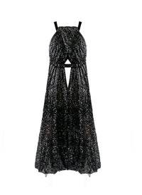 Metallic sequin goddess dress - Steel