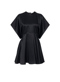 Robe à manches courtes courte - Noir Alaia