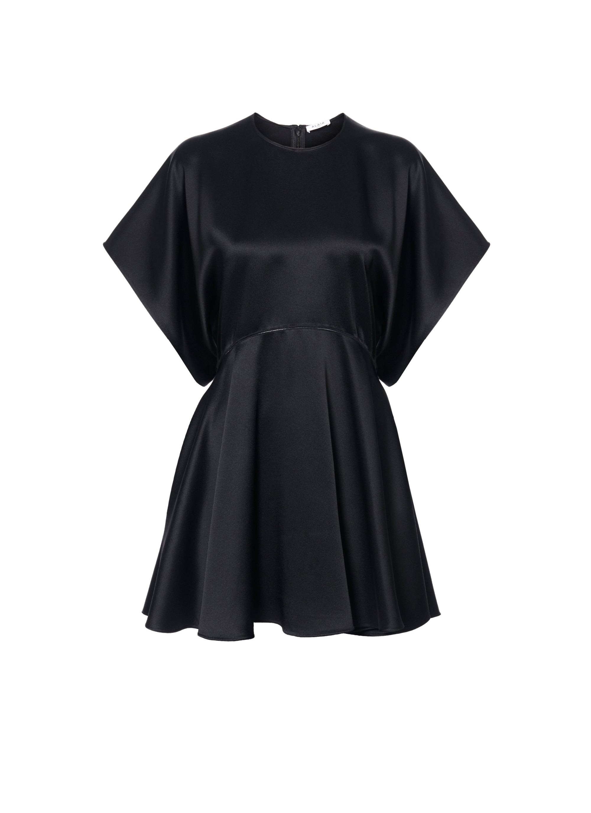 Robe à manches courtes courte - Noir Alaia