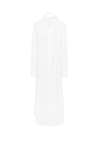 Robe chemise droite unie - Blanc