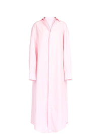 Robe chemise droite unie - Rose