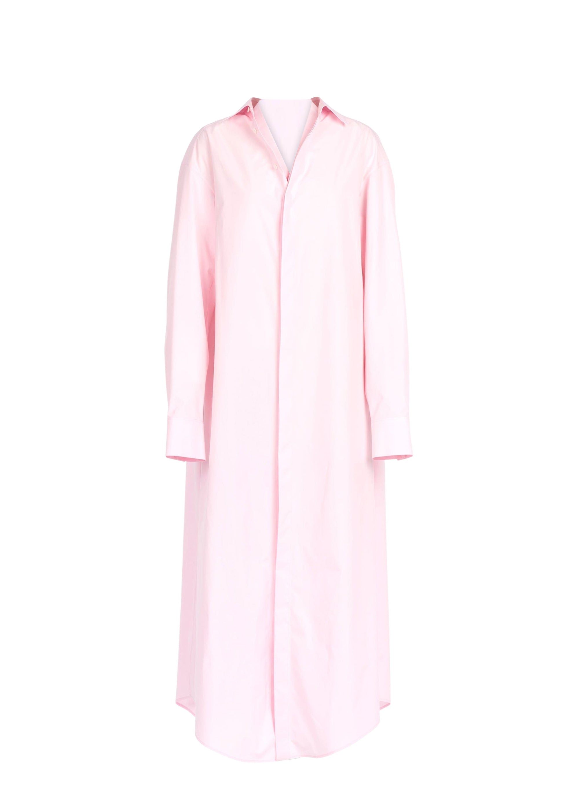 Robe chemise droite unie - Rose