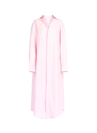Plain Shirt Dress - Pink