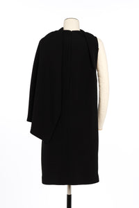 Robe écharpe en soie - Noir Alaia