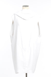 Silk hooded dress - White