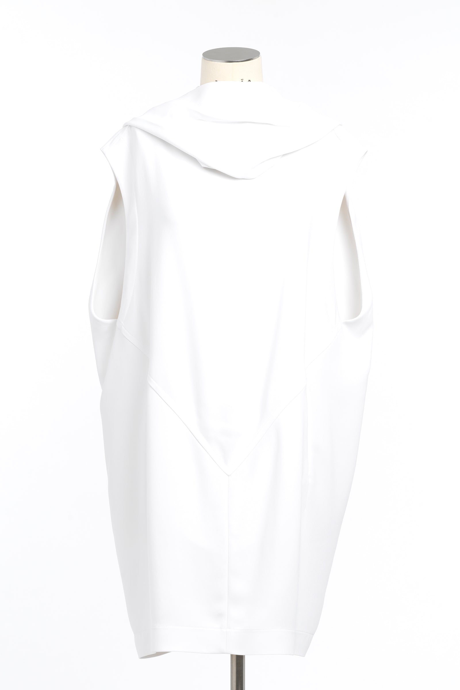 Silk hooded dress - White
