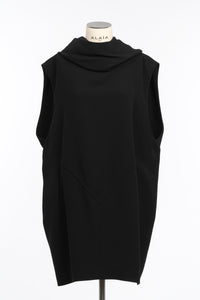 Robe à capuche en soie - Noir Alaia