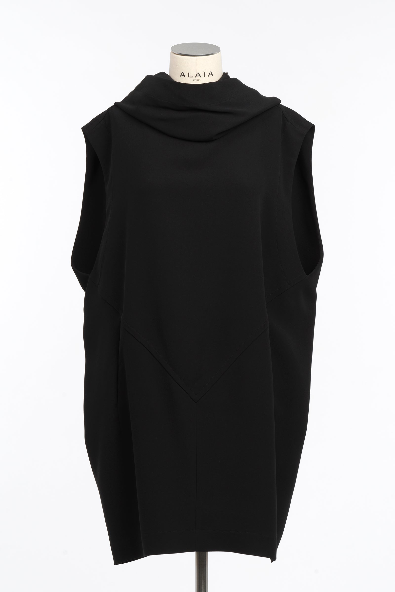 Robe à capuche en soie - Noir Alaia
