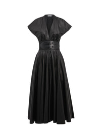 Belted leather dress - Black Alaïa