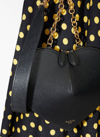 Silk confetti polka dot belted dress - Nuit & Jaune