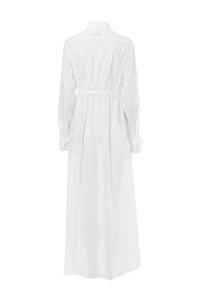 Robe chemise à manches longues - Blanc