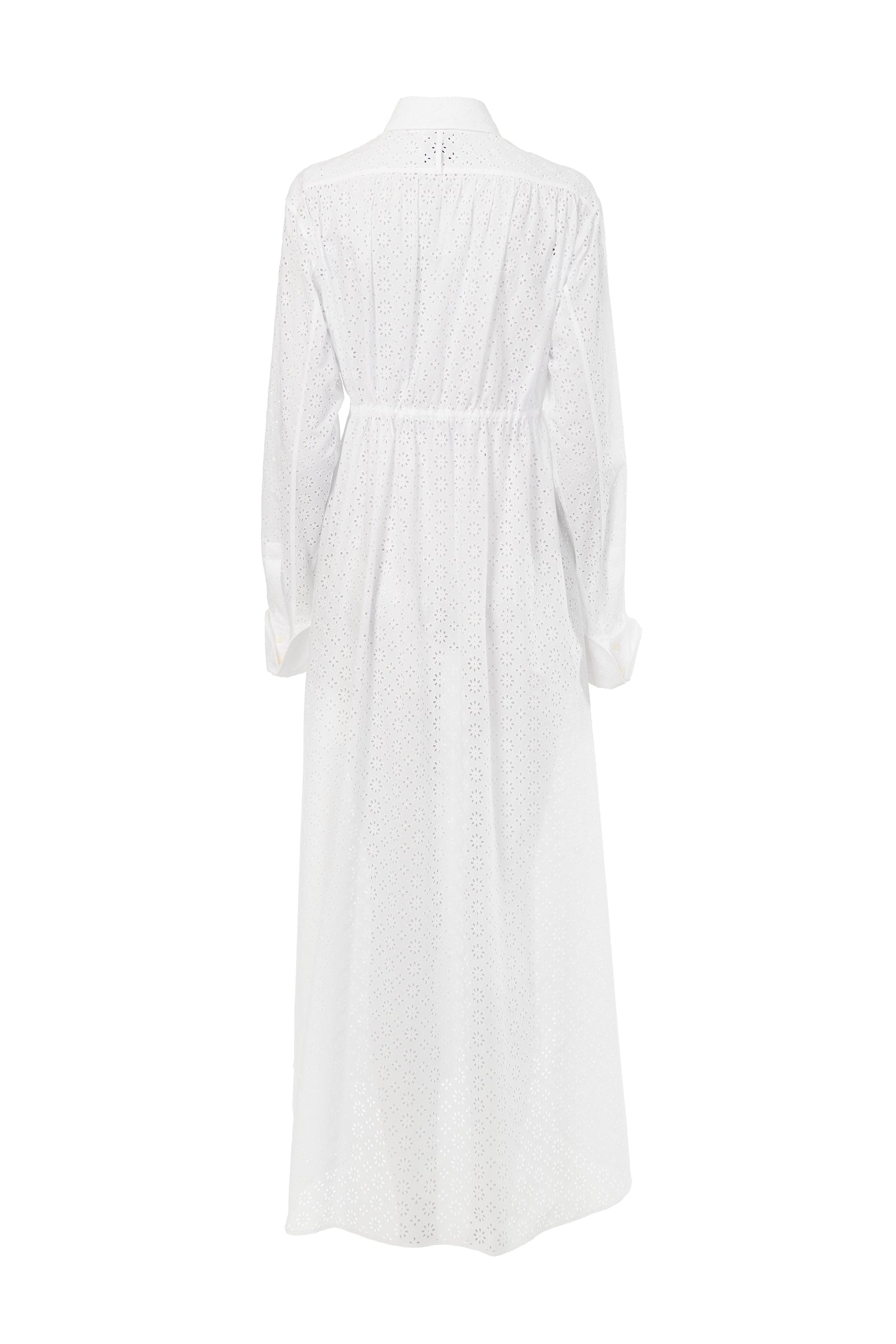Robe chemise à manches longues - Blanc
