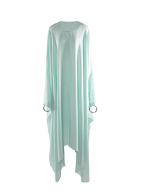Robe kaftan en soie - Vert Amande