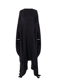 Robe kaftan en soie - Noir Alaia