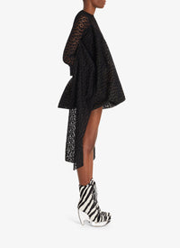 Robe portefeuille en dentelle - Noir Alaïa