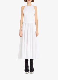 Robe d’été longue en popeline de coton - Blanc