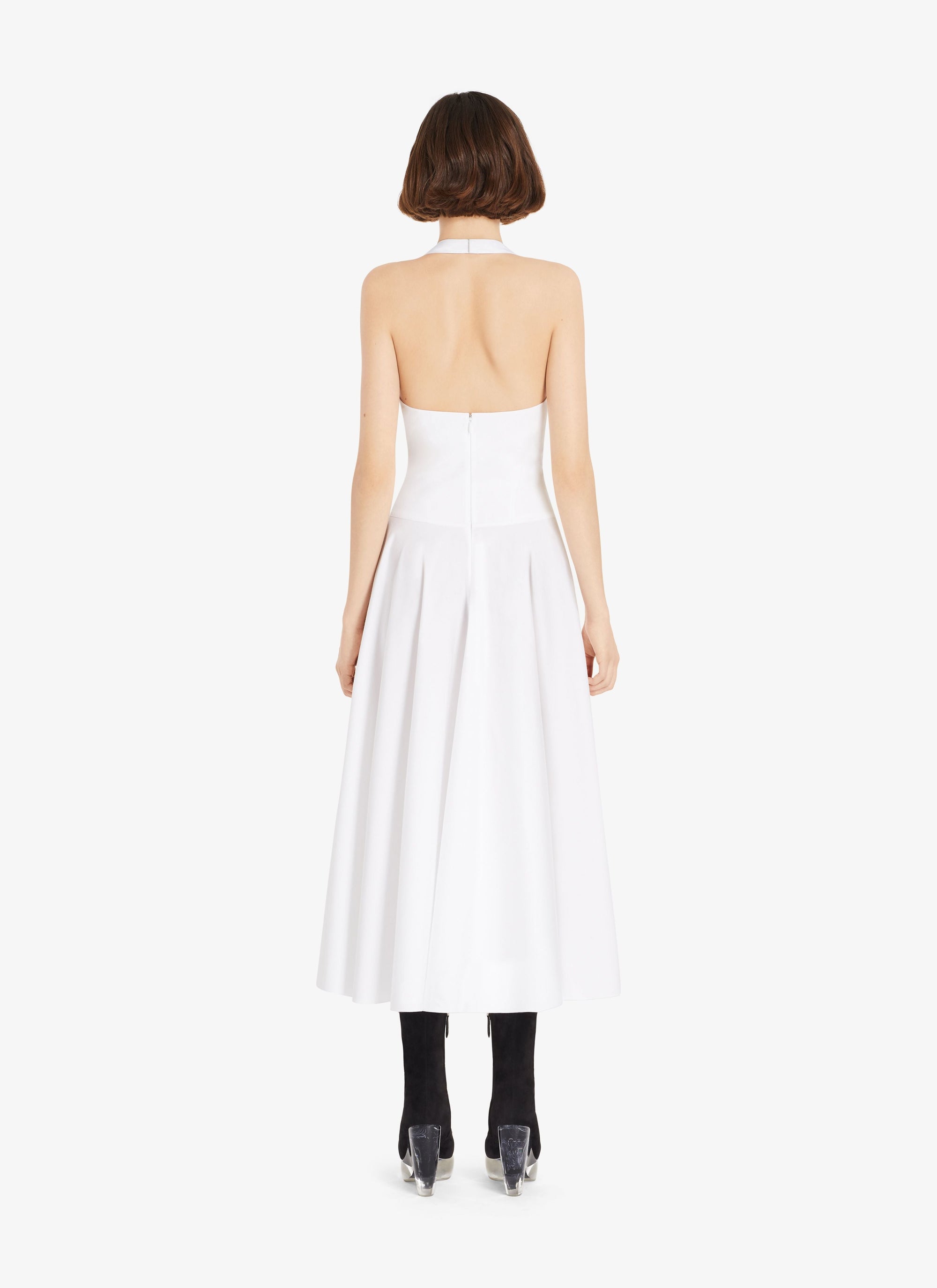 Robe d’été longue en popeline de coton - Blanc