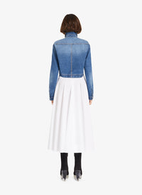 Robe d’été longue en popeline de coton - Blanc