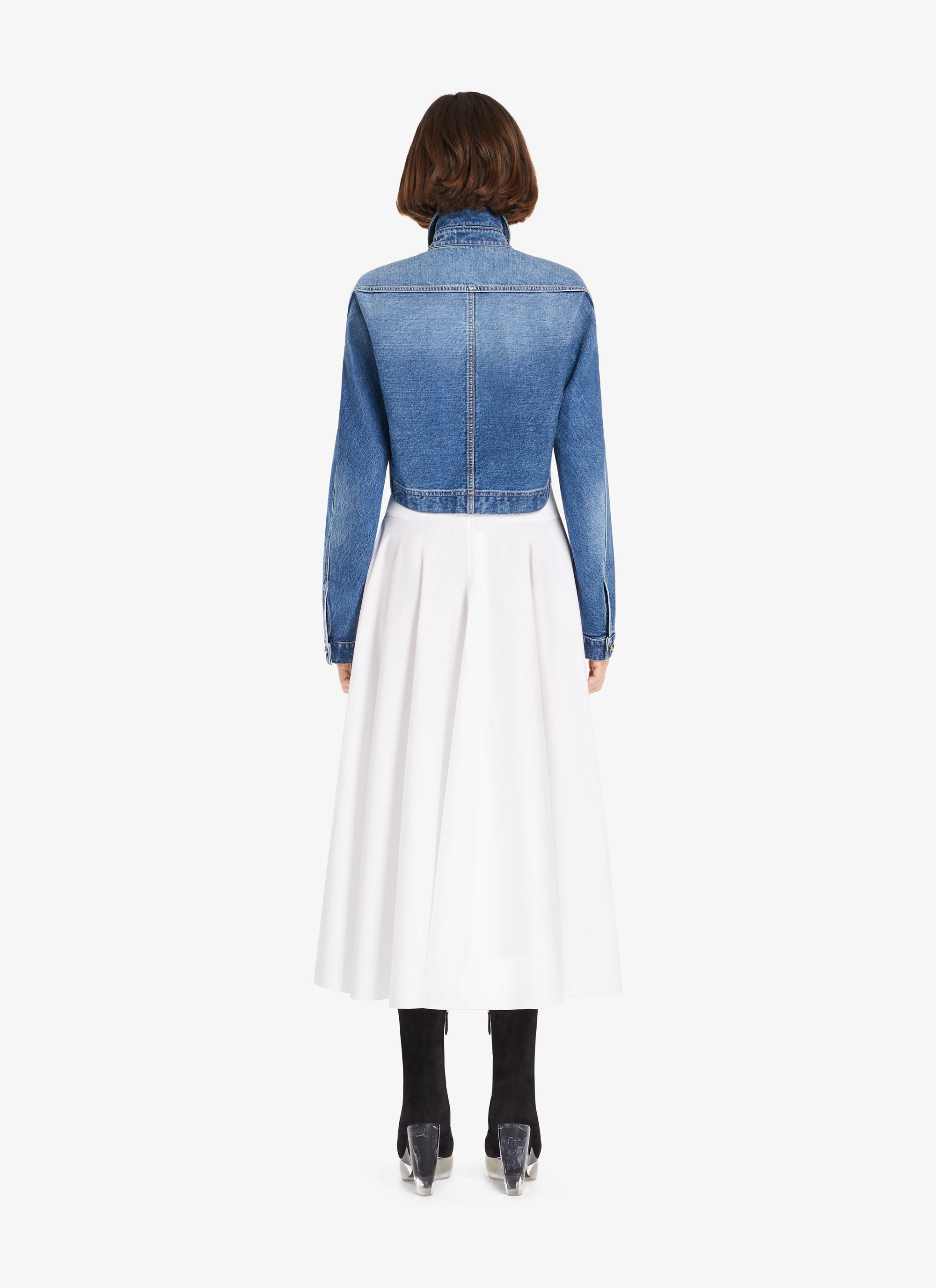 Robe d’été longue en popeline de coton - Blanc