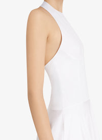Robe d’été longue en popeline de coton - Blanc