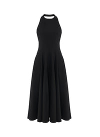 Robe d’été longue en laine - Noir Alaïa