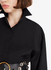 Tina Dress in poplin - Black