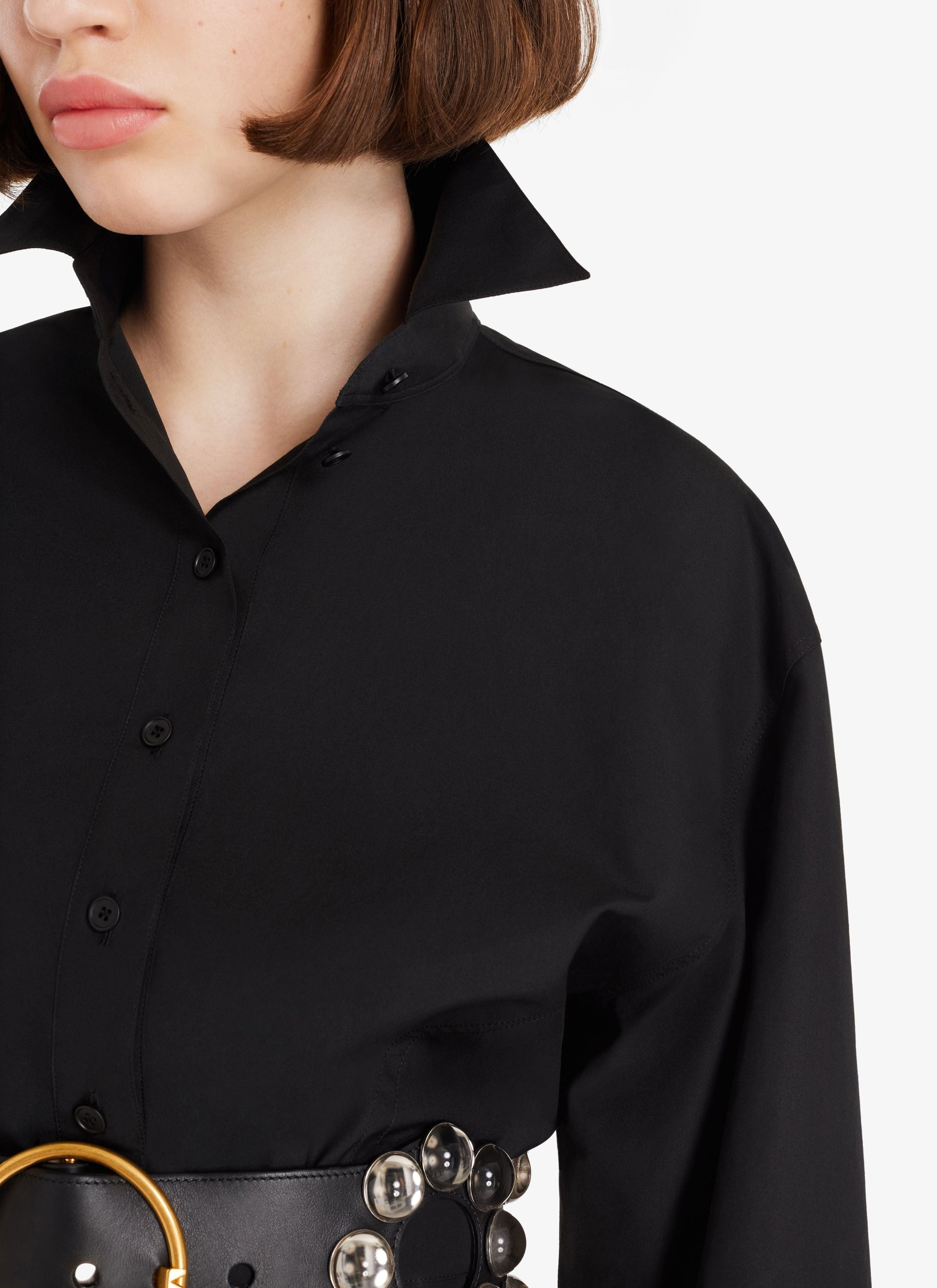 Tina Dress in poplin - Black