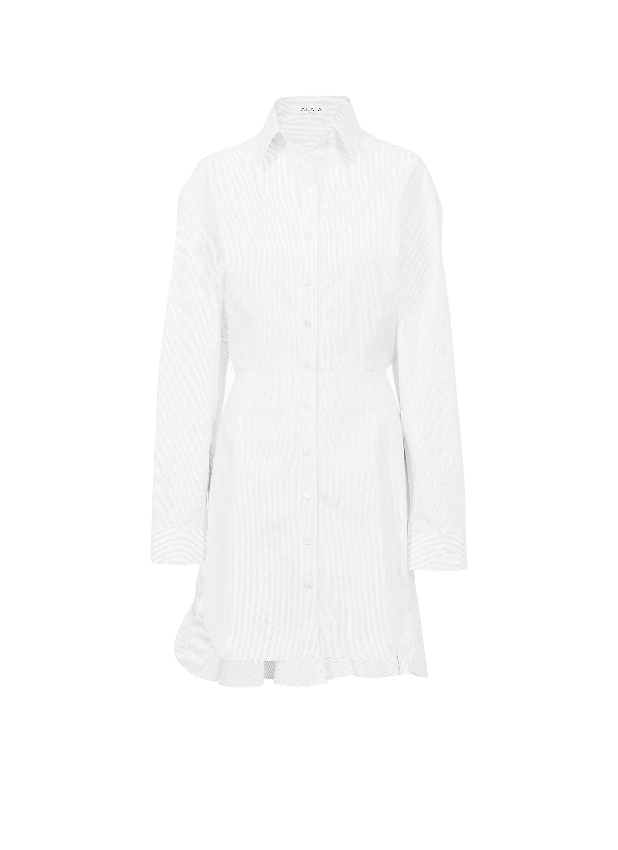 Robe chemise rayés Tina - Blanc & Noir