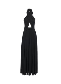 Robe portefeuille fluide - Noir Alaïa