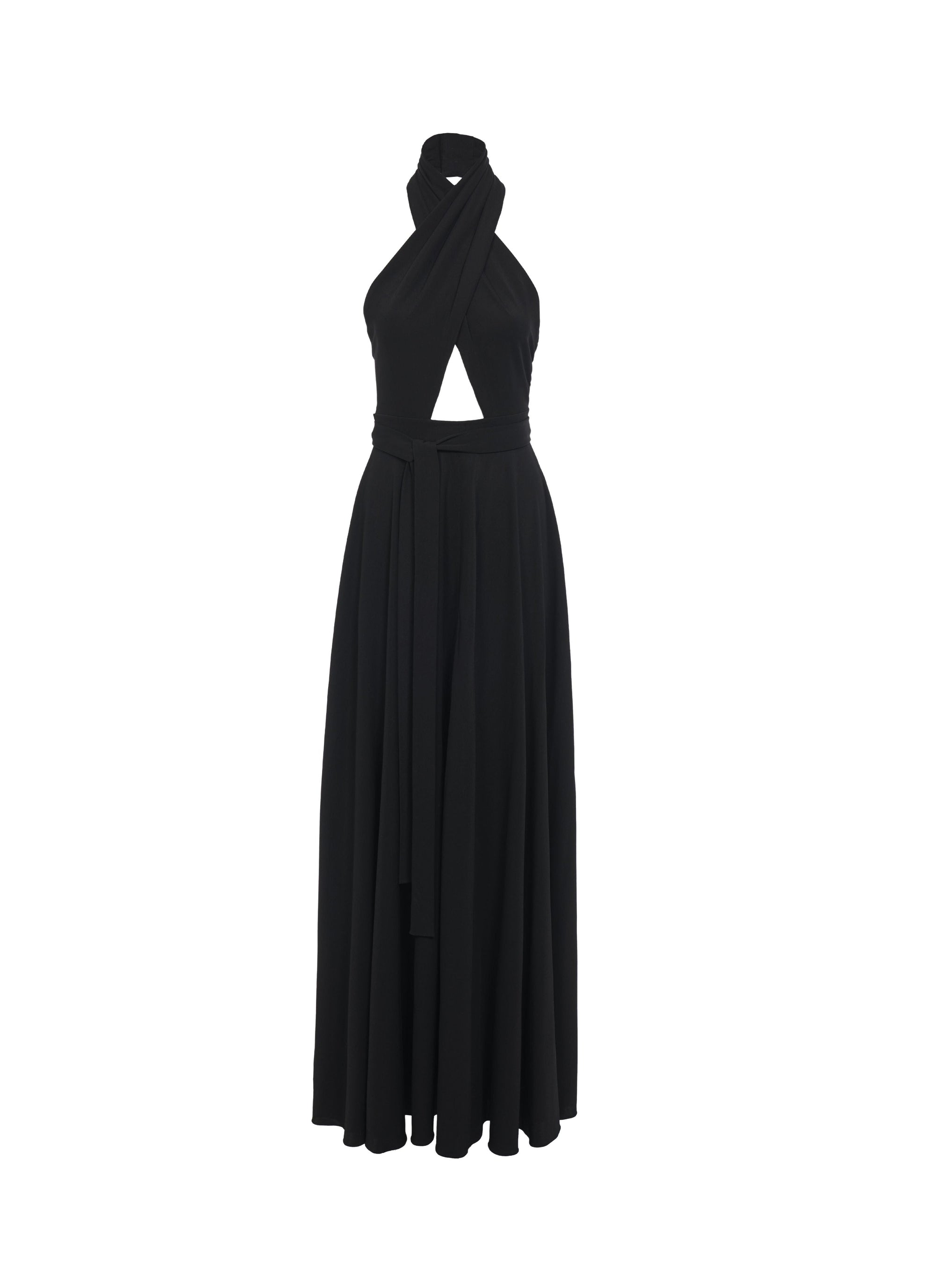 Robe portefeuille fluide - Noir Alaïa