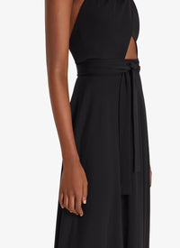 Robe portefeuille fluide - Noir Alaïa
